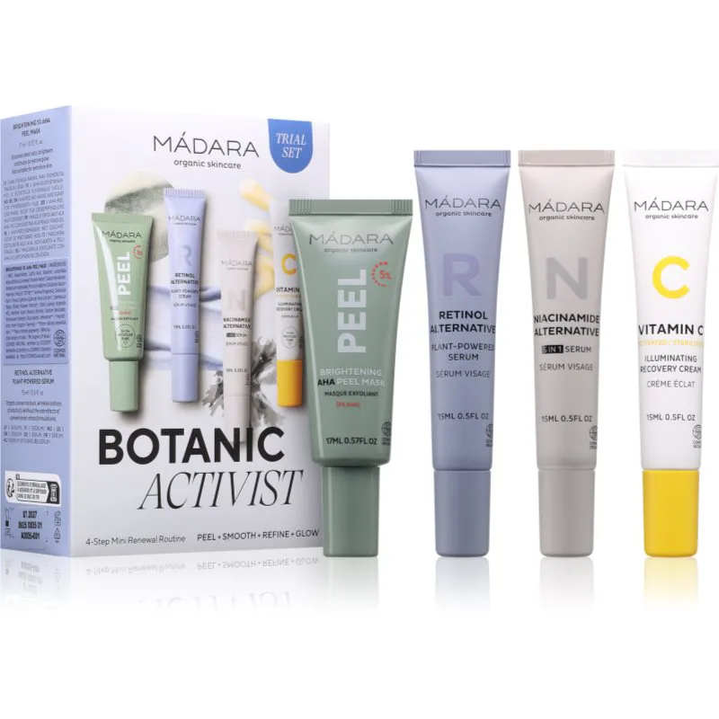 MÁDARA Botanic Activist 4-Step Mini Renewal Routine Set σετ δώρου για αναγέννηση και ανανέωση επιδερμίδας