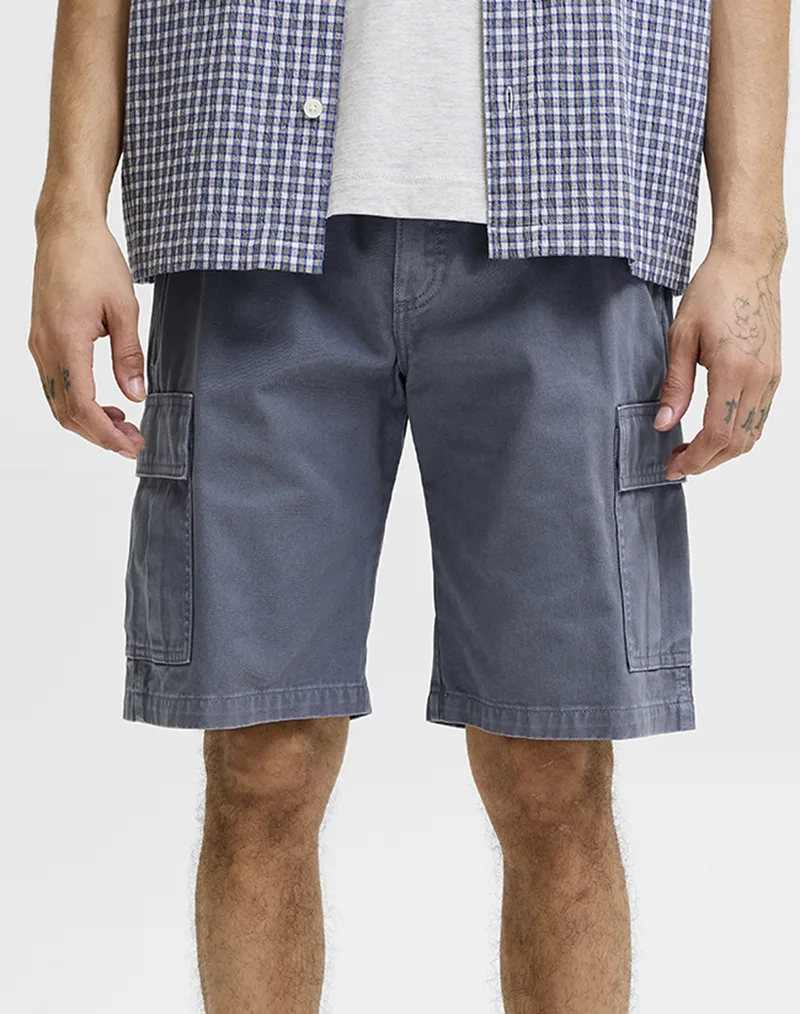 JACK&JONES * JPSTCOLE HUDSON BELTED CARGO SHORTS MID 12289335-Castlerock Mixed
