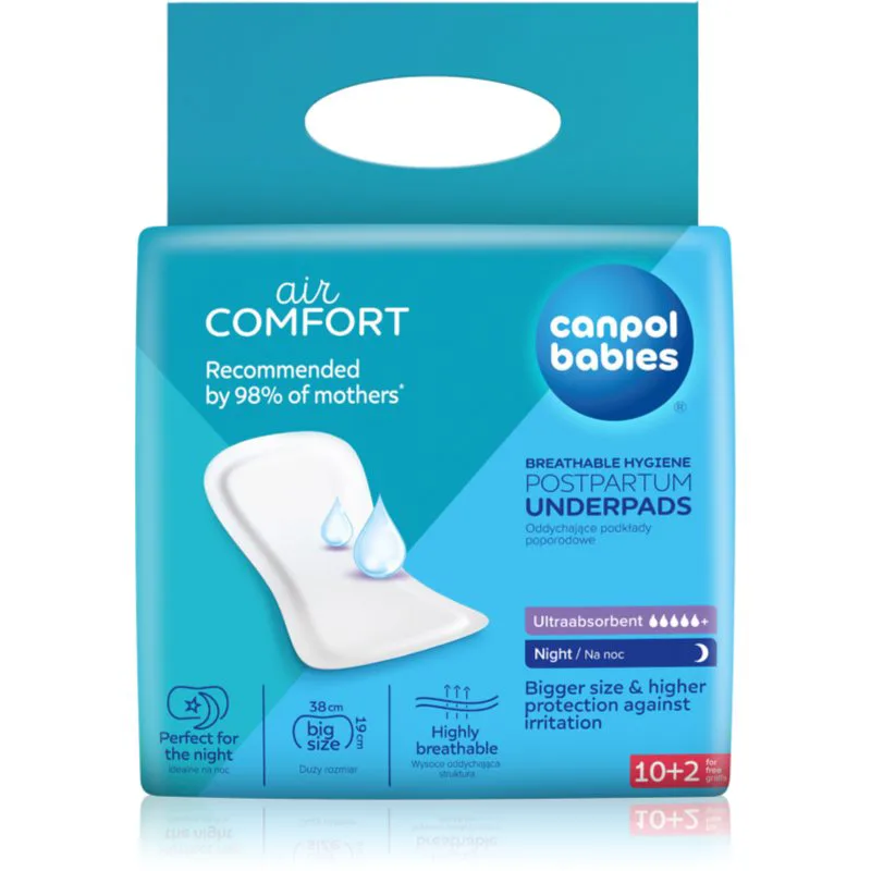 Canpol babies Postpartum Pads Night σερβιέτες λοχείας 10 τμχ
