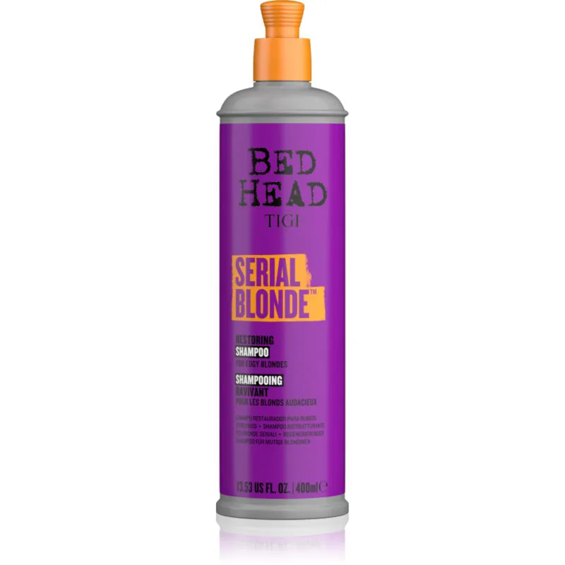 TIGI Serial Blonde Restoring Shampoo αποκαταστατικό σαμπουάν για ξανθά μαλλιά 400 ml