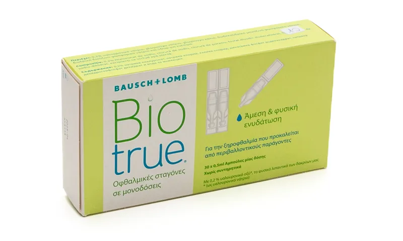BAUSCH & LOMB ΥΓΡΟ ΦΑΚΩΝ BAUSCH & LOMB BIO TRUE DROPS** 30TMX 0,5ml BIO TRUE DROPS** 30TMX