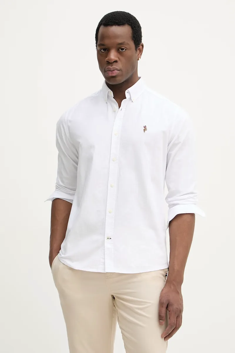 Βαμβακερό πουκάμισο U.S. Polo Assn. PEACHED OXFORD LS