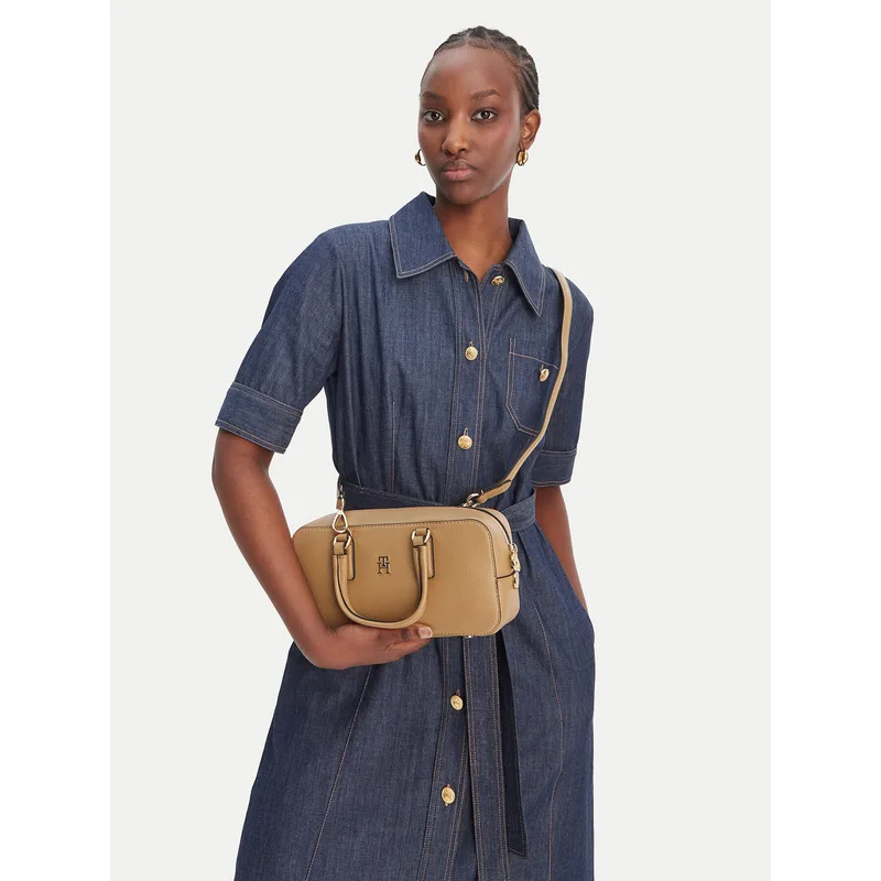 Τσάντα Tommy Hilfiger Th Daily Crossover AW0AW18378 Καφέ