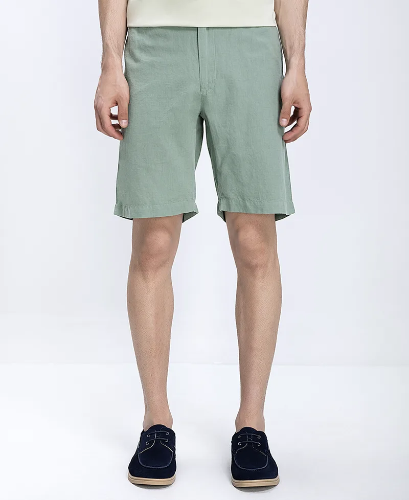 Ανδρική Βερμούδα Linen Blend Regular Fit