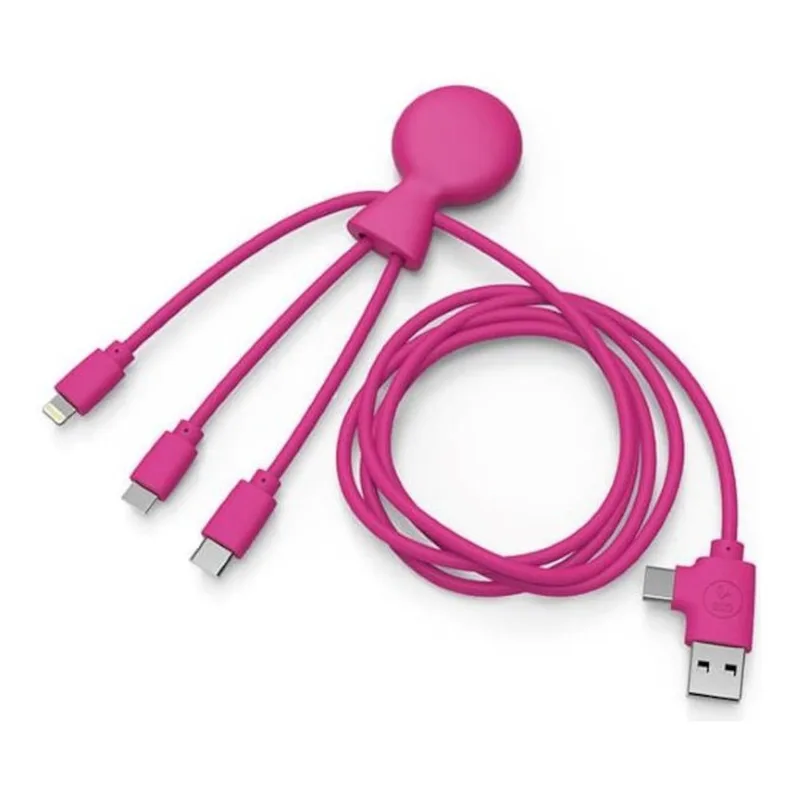 XOOPAR MR.BIO LONG ECO FRIENDLY MULTI USB CABLE 1.0m PINK