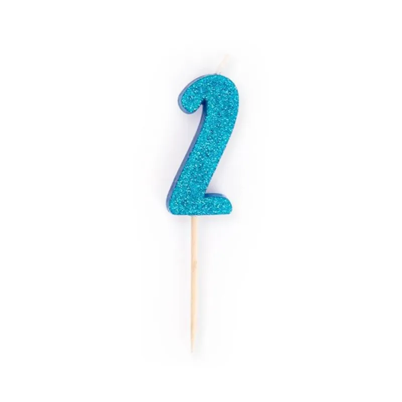 Κερί Trend Glitter Mini No 2 8,8cm 957689 (Τυχαία επιλογή χρώματος)