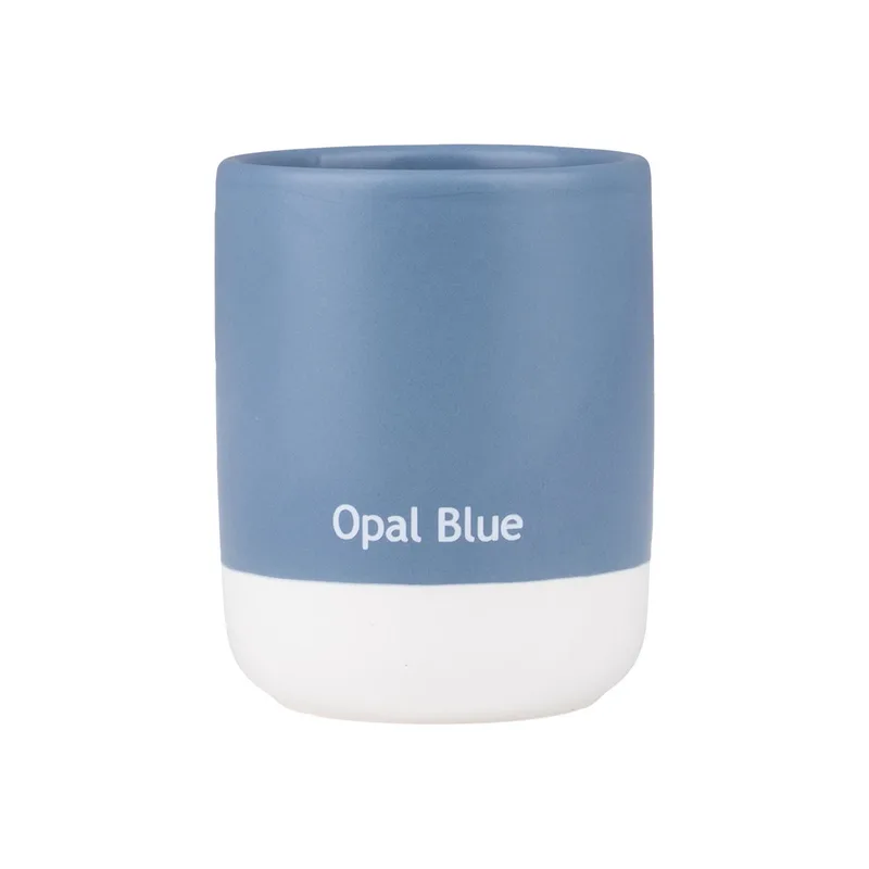 Ποτηροθήκη Κεραμική Tone Lab Opal Blue Estia 02-40185 (Υλικό: Κεραμικό, Χρώμα: Opal Blue) - estia - 02-40185