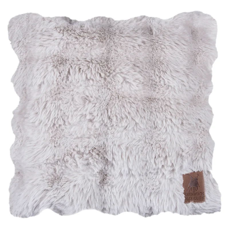 Διακοσμητικό Μαξιλάρι Γούνινο Faux Fur 40x40εκ. Premium 3937 Γκρι Greenwich Polo Club (Ύφασμα: Polyester, Χρώμα: Γκρι) - Greenwich Polo Club - 233640403937