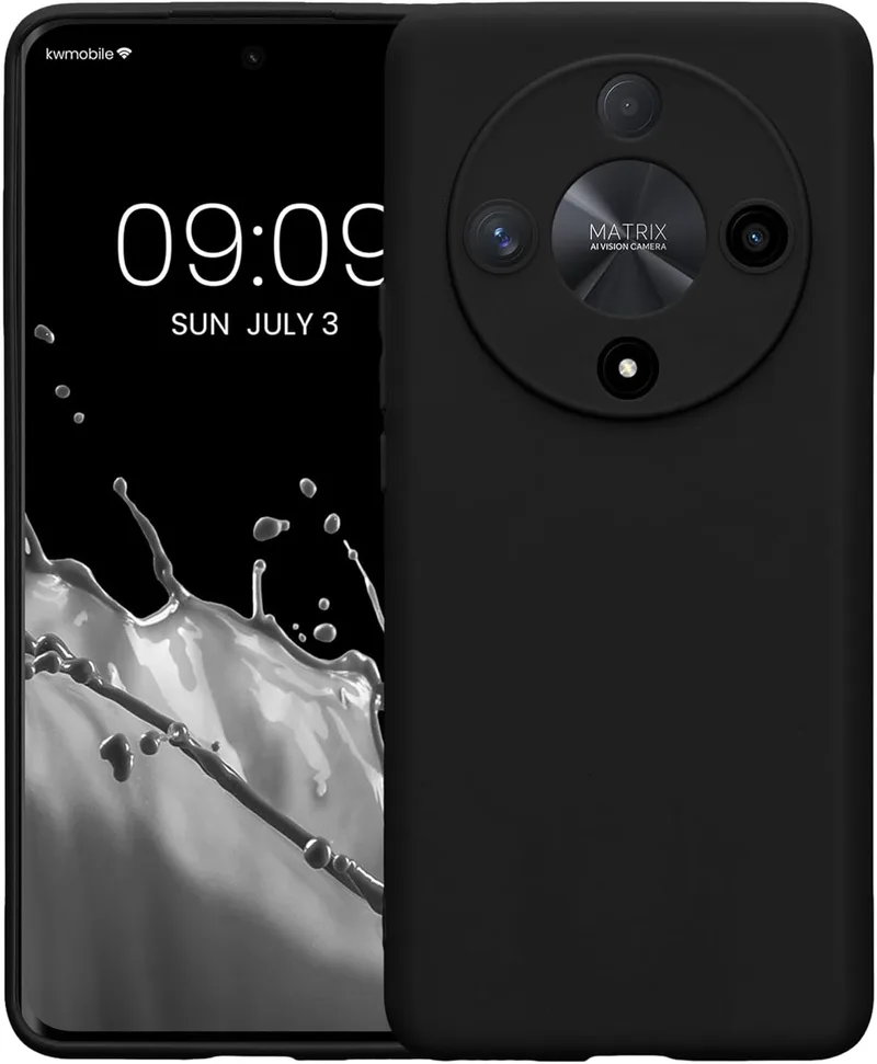 Θήκη Honor Magic6 Lite / X9b - KWmobile TPU Case with Camera Lens Protector Σιλικόνης με Πλαίσιο Κάμερας - Black Matte (KWM000020LG001C)