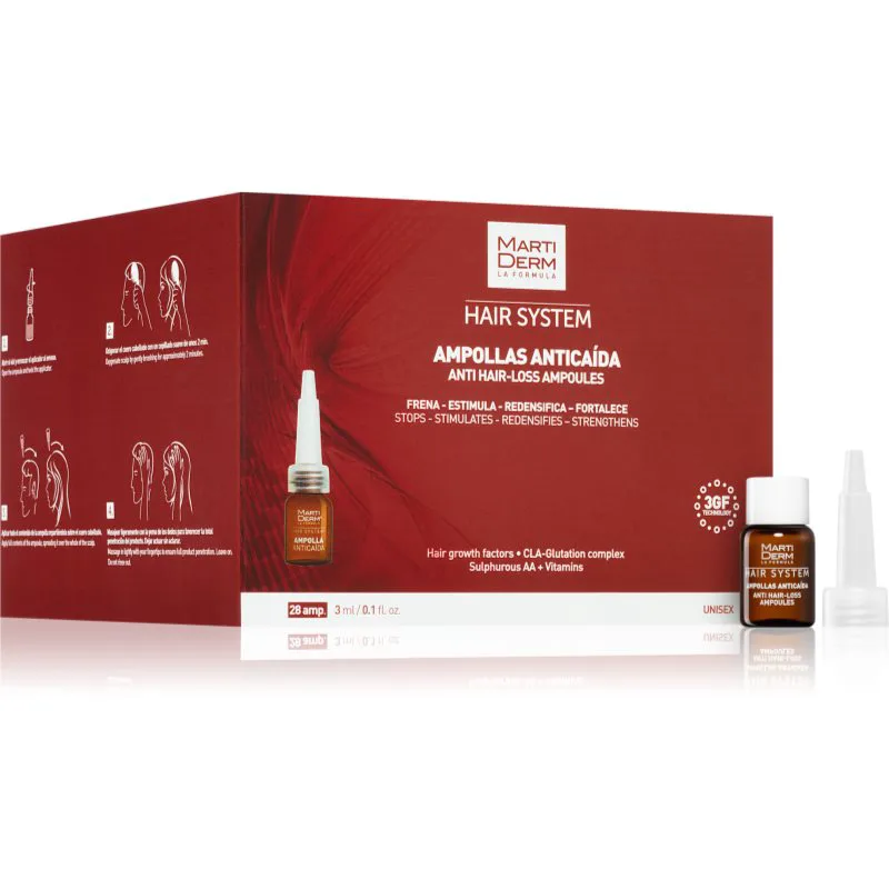 MartiDerm Hair System Anti Hair-Loss Ampoules αμπούλα ενάντια στη τριχόπτωση 28 τμχ