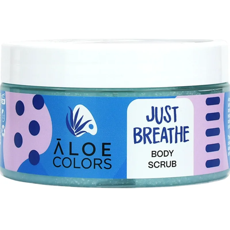 Aloe Colors Just Breathe Body Scrub Απολεπιστικό Σώματος με Βιολογική Αλόη & Βιταμίνες 200ml