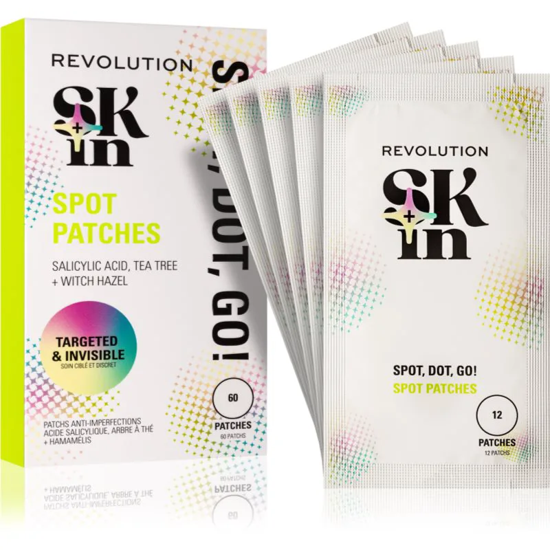 Revolution Skincare Skindividual Clearly Clarify Spot, Dot, Go! Salicylic Acid Spot Patches έμπλαστρα για προβληματκή επιδερμίδα κατά της ακμής 60 τμχ