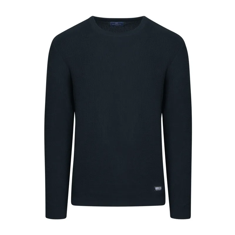 Chunky Structure Πουλόβερ Πράσινο Σκούρο in Cotton (Modern Fit) New Arrival