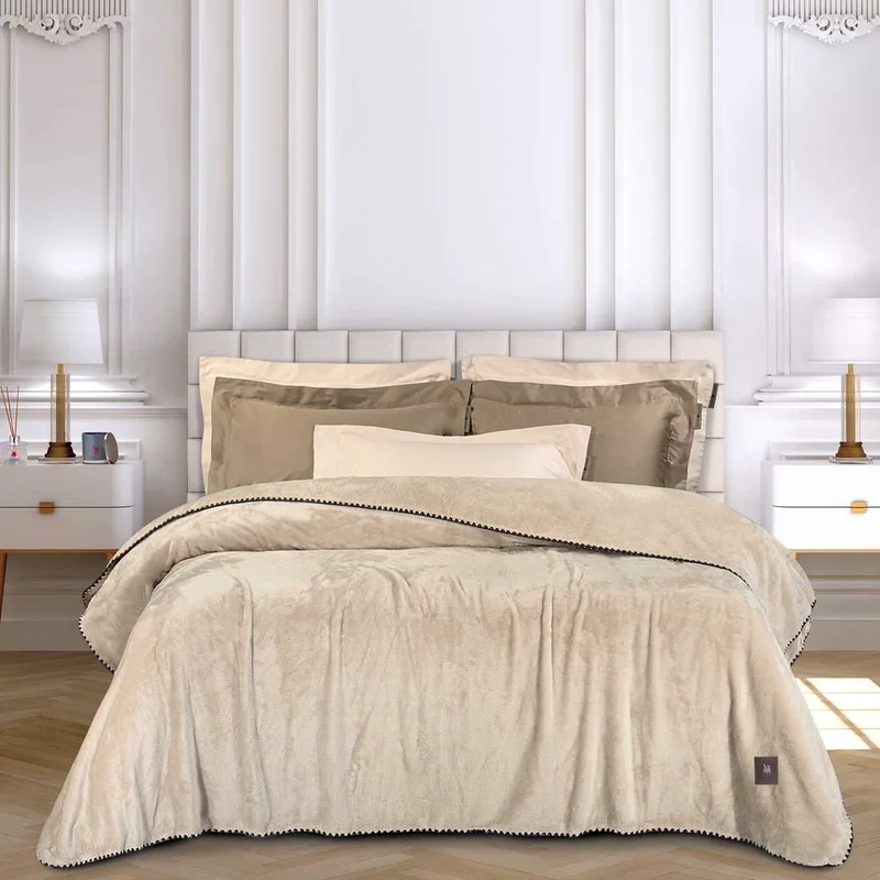 ΚΟΥΒΕΡΤΑ ΜΟΝΗ GREENWICH POLO CLUB 4438 BEIGE (170X240CM)