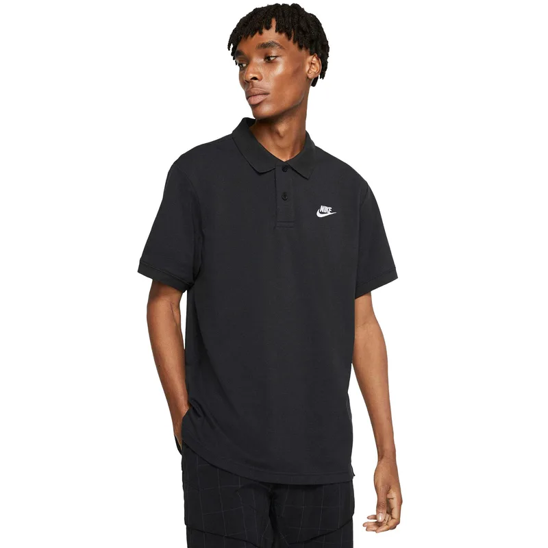 NIKE SPORTSWEAR POLO T-SHIRT ΜΑΥΡΟ