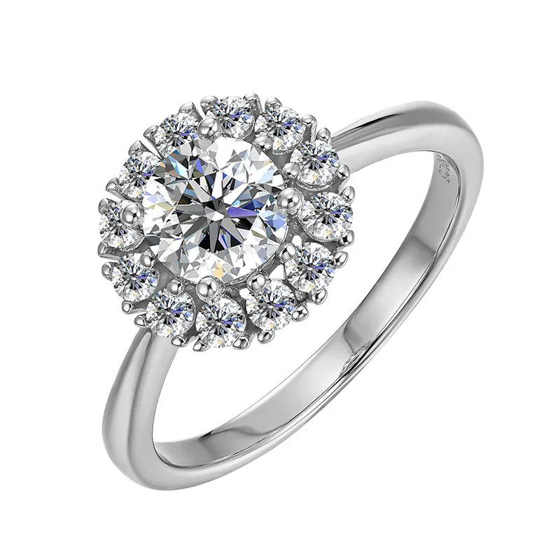 Δαχτυλίδι Μονόπετρο με Moissanite Diamonds από Ασήμι DX2619