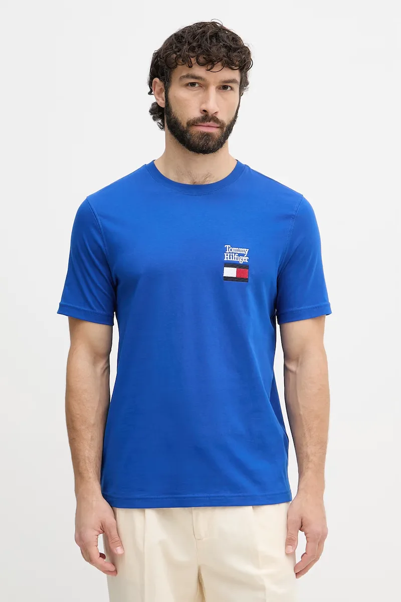 Tommy Hilfiger T-shirt basic ανδρικό βαμβακερό