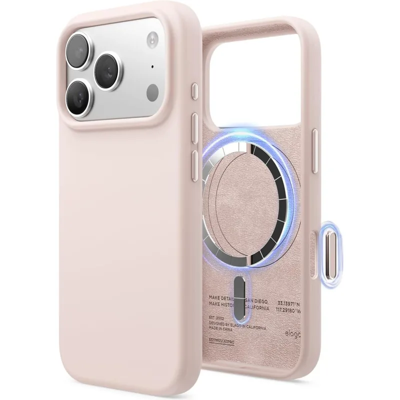 Θήκη iPhone 17 Pro Elago Magnetic Silicone Case Premium Σιλικόνης με MagSafe - Light Ροζ (ES17MSSC63PRO-LPK)