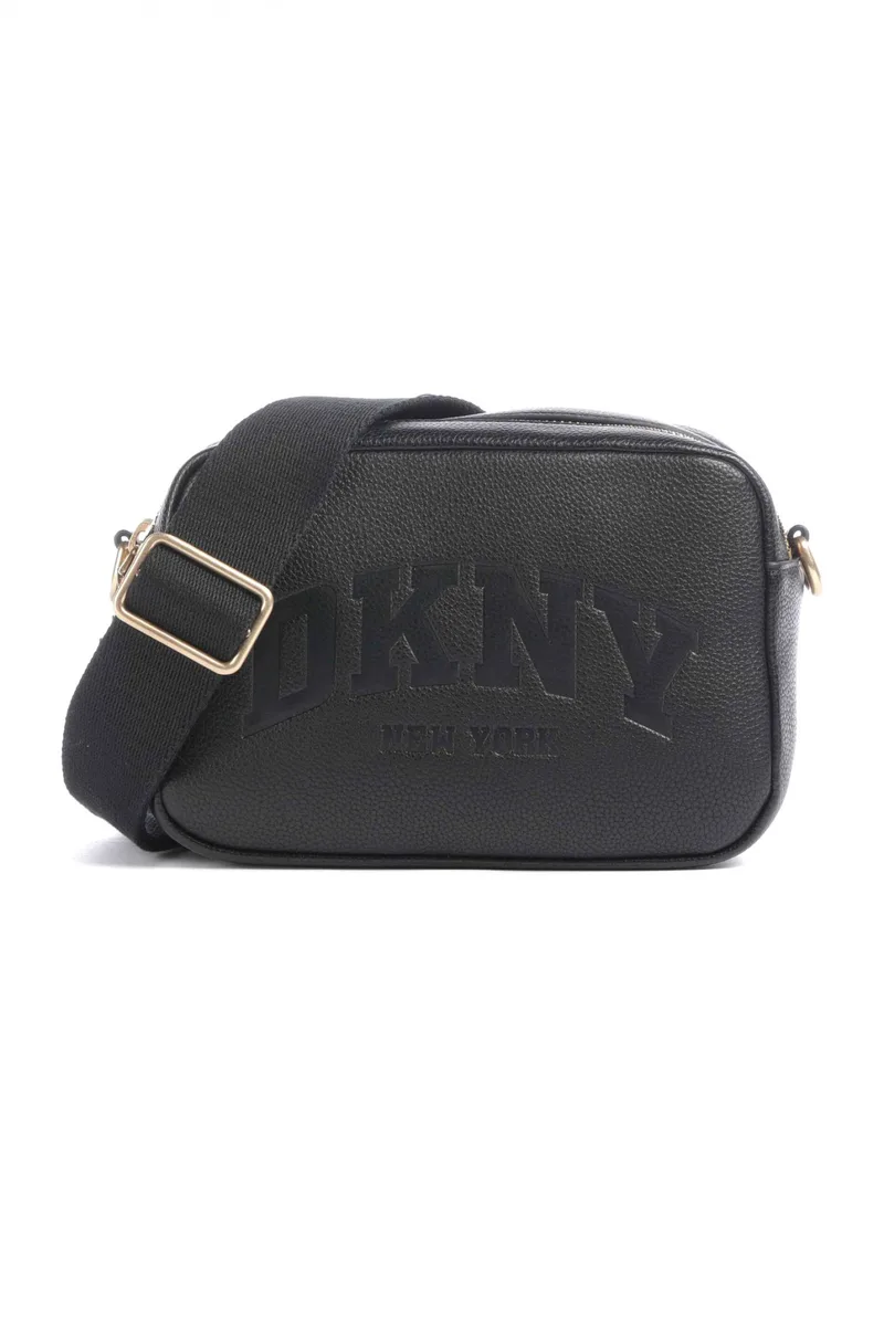 DKNY ΤΣΑΝΤΑ CROSSBODY HANDLEE CAMERA BAG LOGO ΜΑΥΡΟ