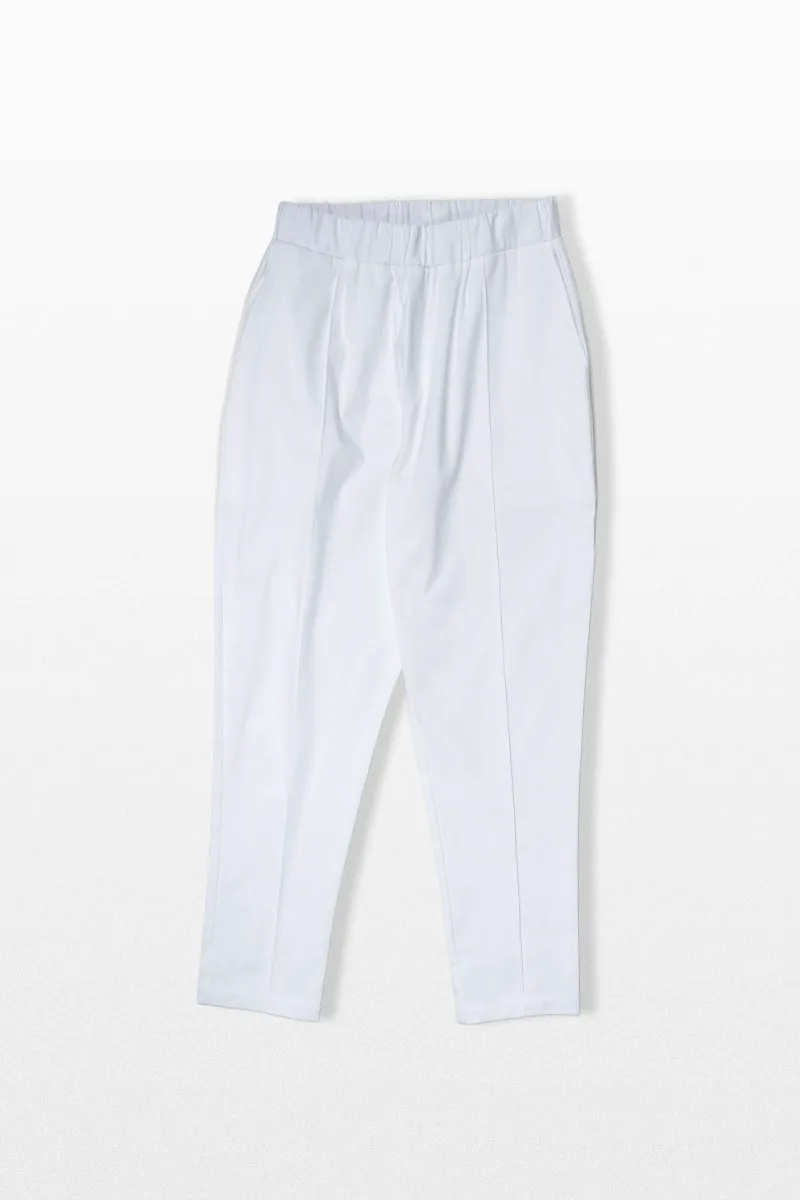 MONK Ανδρικό Λευκό Εlastic Waist Trousers
