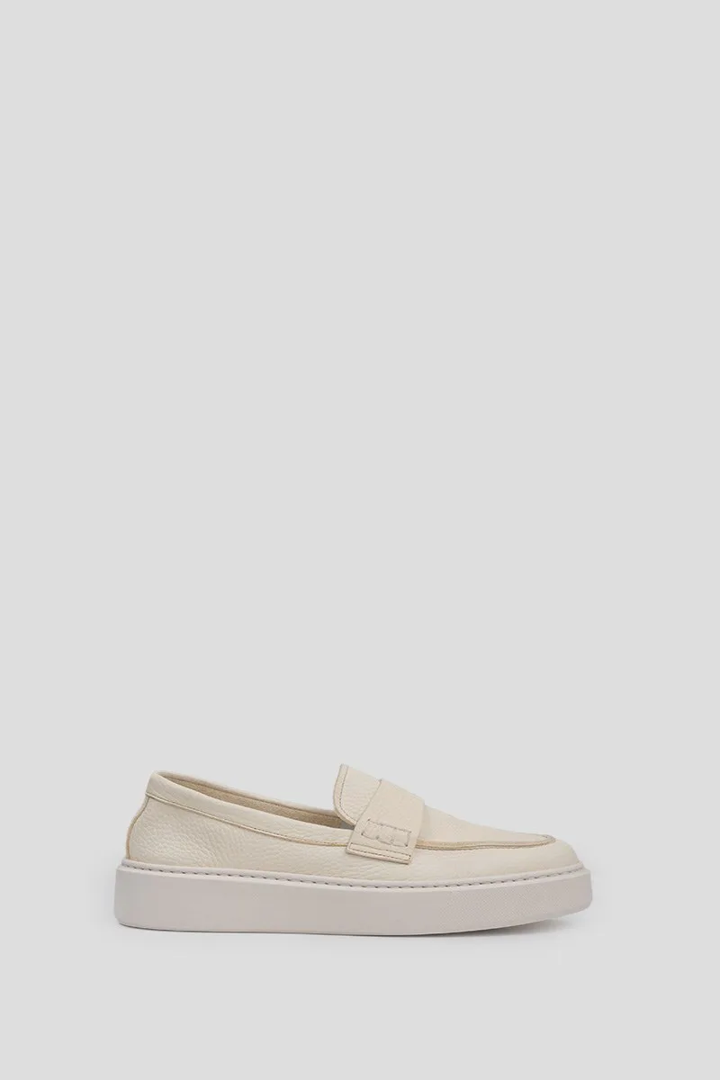 CALCE Ανδρικό Λευκό Leather Loafer