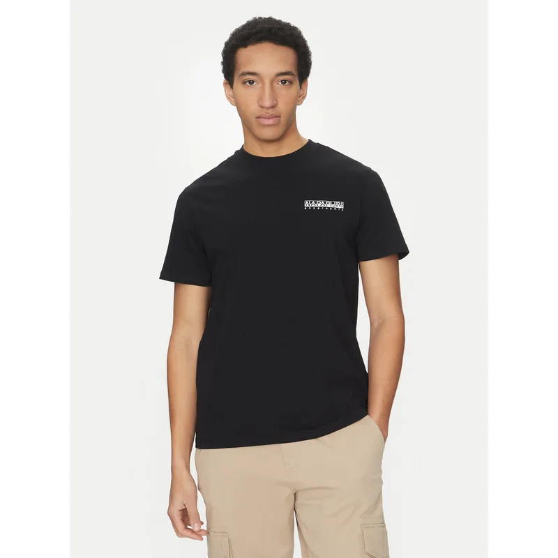 Napapijri T-Shirt S-Dati NP0A4IE2 Μαύρο Regular Fit