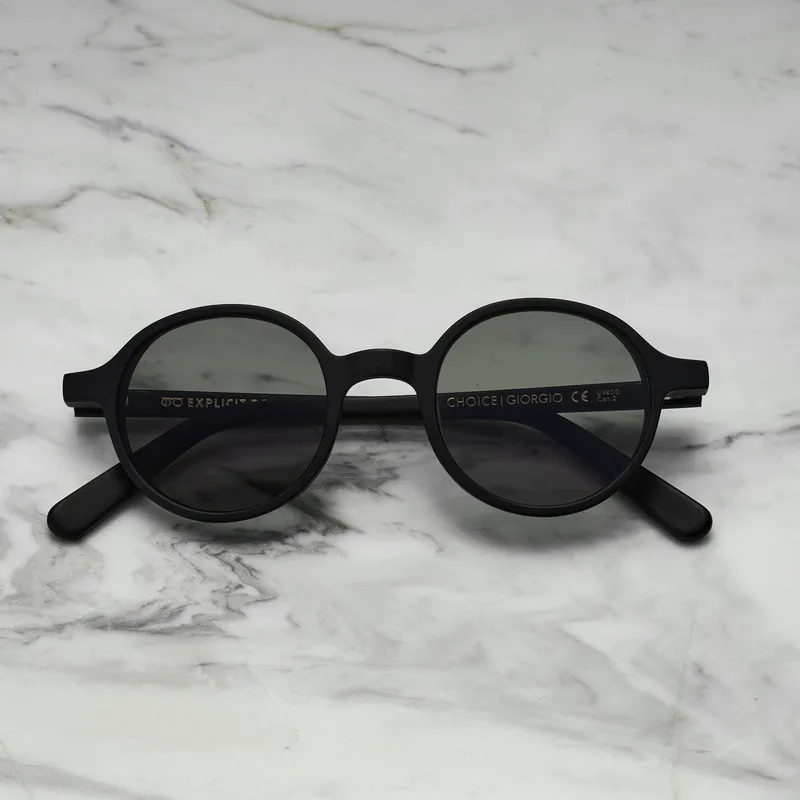 GIORGIO A12EP1M - GIORGIO - MATT BLACK - GREEN Sunglasses | Matt Black | Green Shades | Explicit Poets Sunglasses