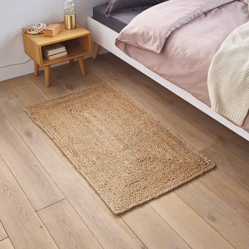 Χαλί κρεβατοκάμαρας από γιούτα 60x110 cm Μ60xΠ110cm