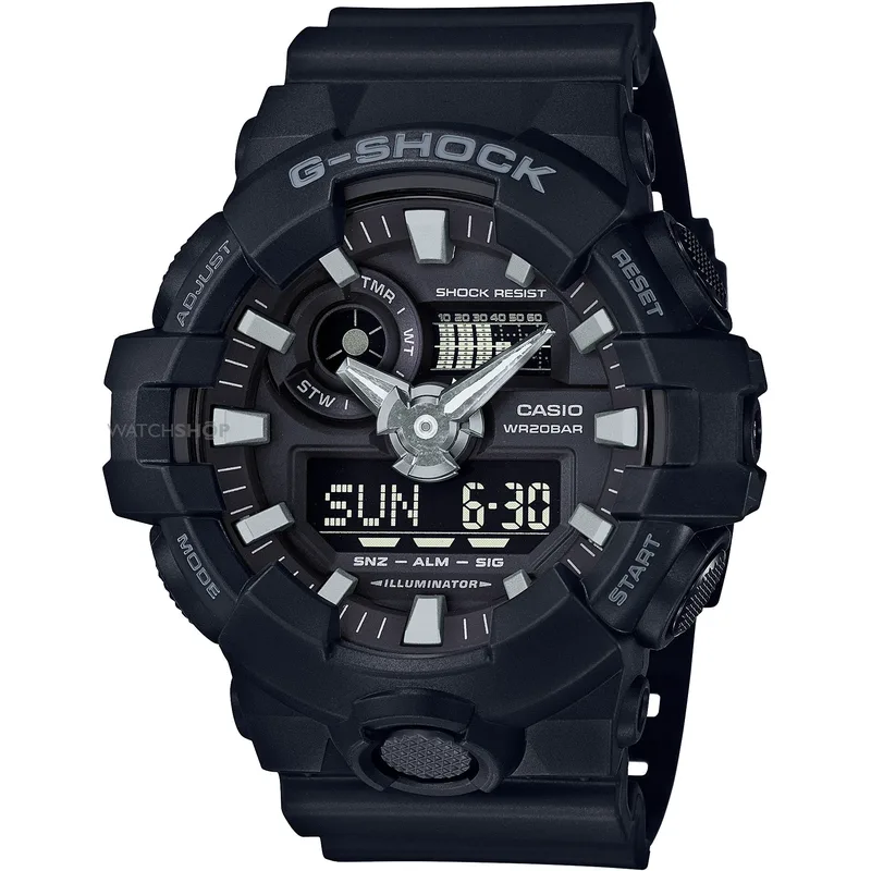 CASIO G-Shock Black Rubber Strap GA-700-1BER