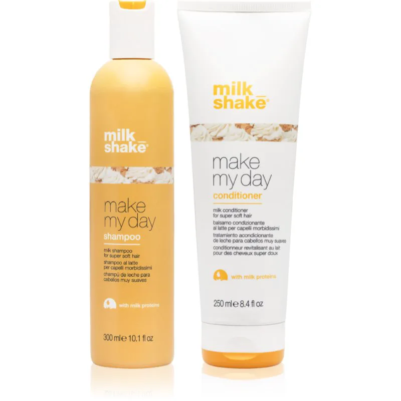 milk_shake® Make My Day σετ με πρωτεΐνη για όλους τους τύπους μαλλιών 2 τμχ