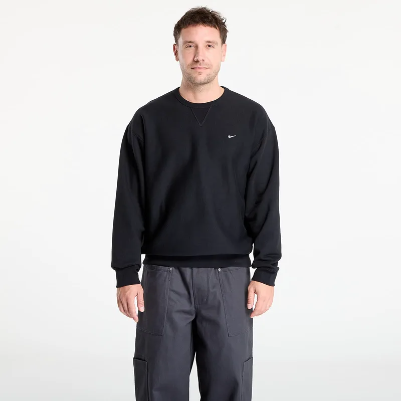 Φούτερ Nike Solo Swoosh Men's Fleece Crew Black/ White M