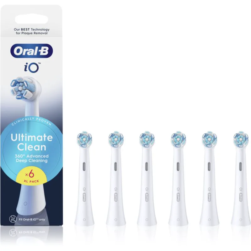 Oral-B iO Ultimate Clean ανταλλακτική κεφαλή για οδοντόβουρτσα White 6 τμχ