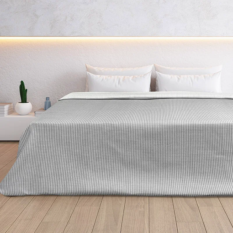 Κουβέρτα Πικέ Υπέρδιπλη 230x270 Beauty Home 11173 Cross Grey 230x270