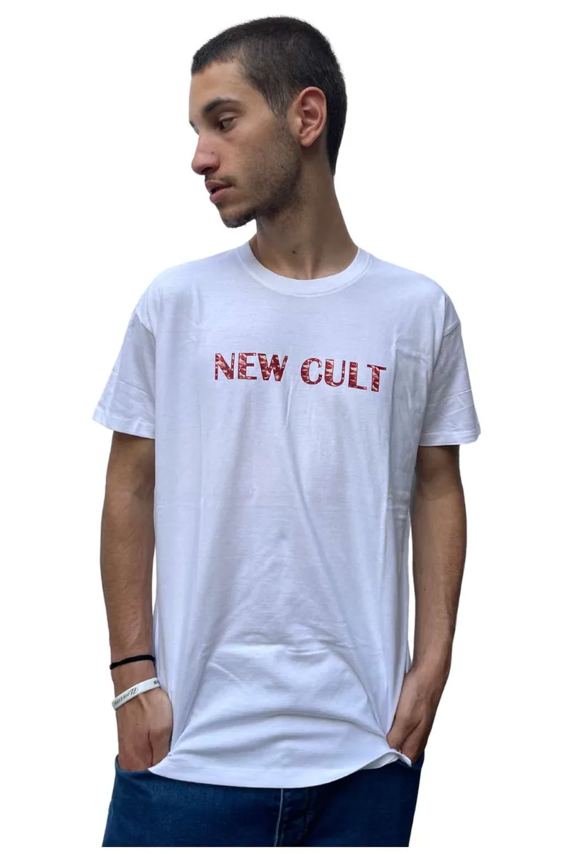 NEW CULT T Shirts - Text me T-shirt - Λευκό-1004-WHITE