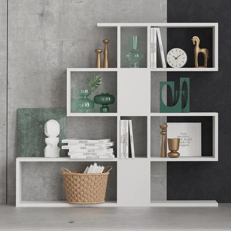 Βιβλιοθήκη Karlin - White 793Elg3602 (120x109x20)