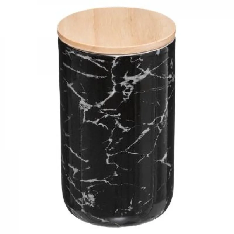 Βάζο Για Καφέ & Ζάχαρη Πορσελάνης Marble Black 5Five