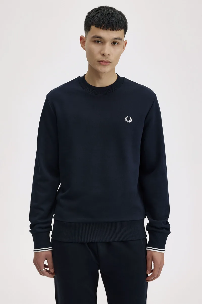 Fred Perry Ανδρικό Φούτερ Crew Neck Sweatshirt M7535-238 Μπλε