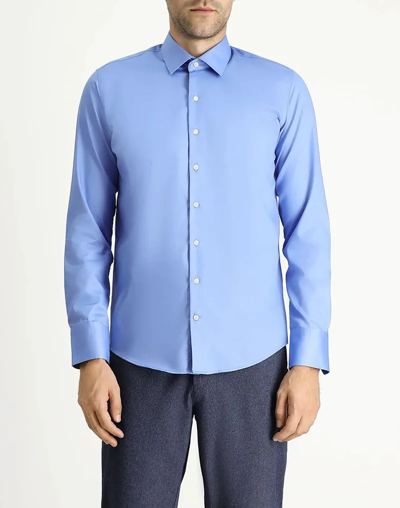 KIGILI Long Sleeve Shirt KSSZ4UE0DZ011-AQUA BLUE Aqua