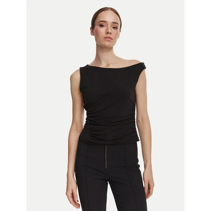 Guess Τοπ W6YP38 K4517 Μαύρο Slim Fit