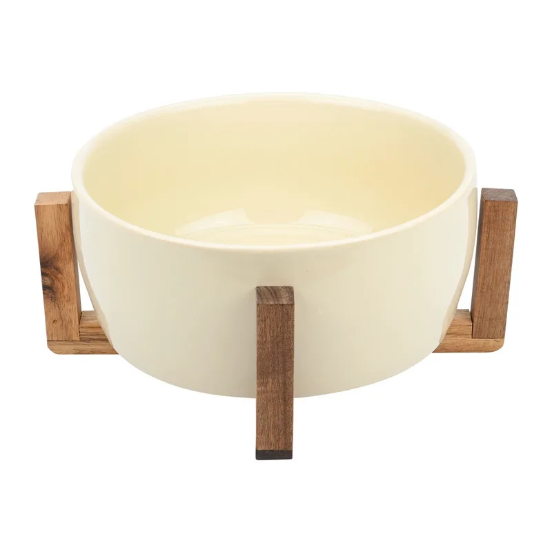 Σαλατιέρα Allure 28cm Με Βάση Ivory