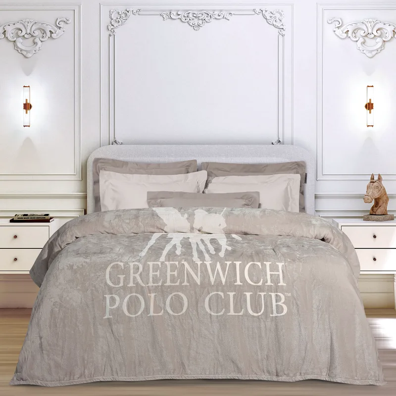 Κουβέρτα Fleece Μονή 160x240εκ. Essential 3490 Taupe Greenwich Polo Club (Ύφασμα: Polyester, Μέγεθος: Μονά, Χρώμα: Taupe) - Greenwich Polo Club - 220588103490