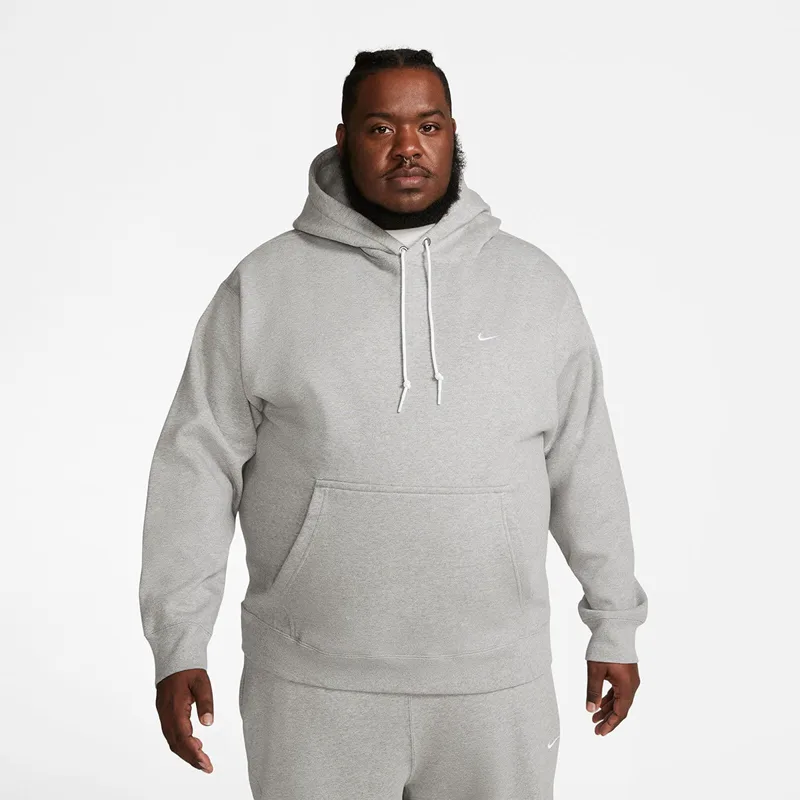 Φούτερ Nike Solo Swoosh Men's Fleece Pullover Hoodie Dk Grey Heather/ White XL