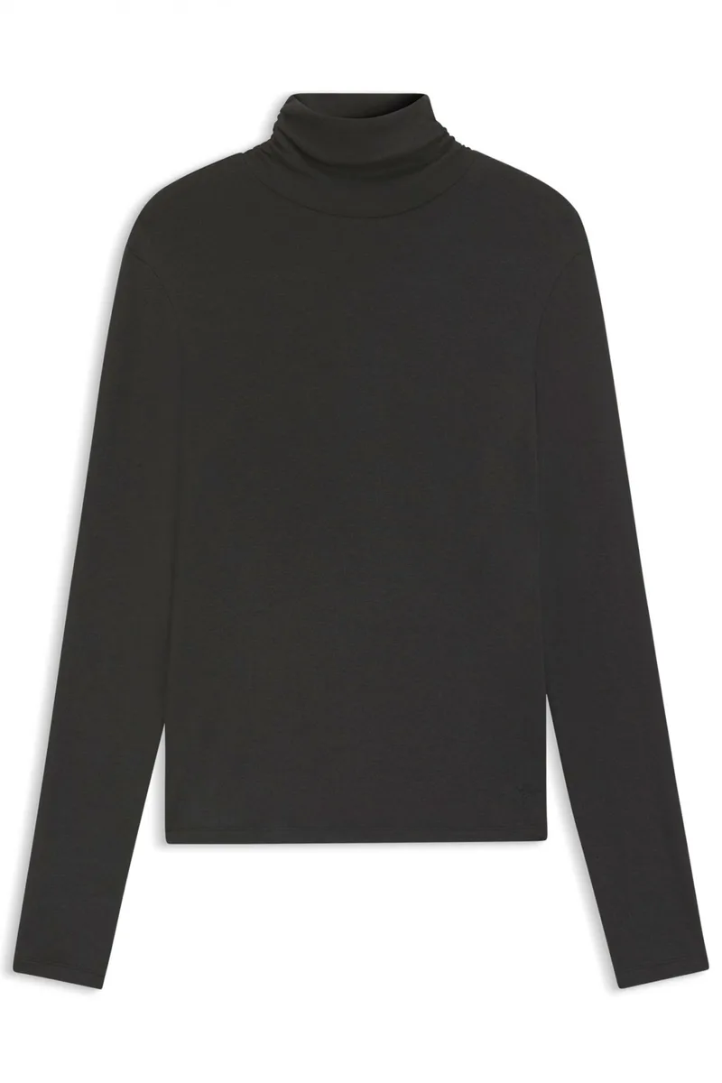 BOSS CASUAL TOP TURTLENECK C_ELIANA SLIM FIT STRETCH ΜΑΥΡΟ