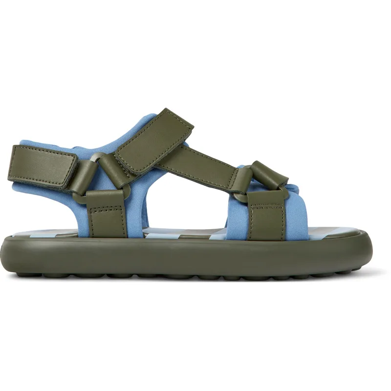 CAMPER Pelotas Flota - Πέδιλα Για Γυναικεία - Πράσινο,Μπλε, Μέγεθος 40, Smooth leather/Cotton fabric