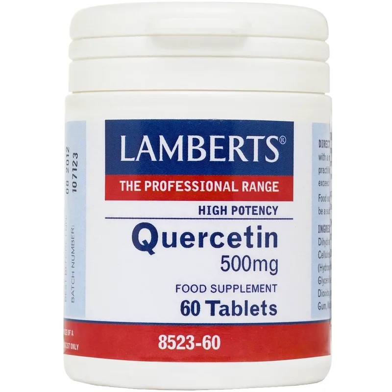 Lamberts Quercetin Συμπλήρωμα Διατροφής Κερσετίνης με Αντιοξειδωτική & Αντιφλεγμονώδη Δράση 500mg, 60tabs