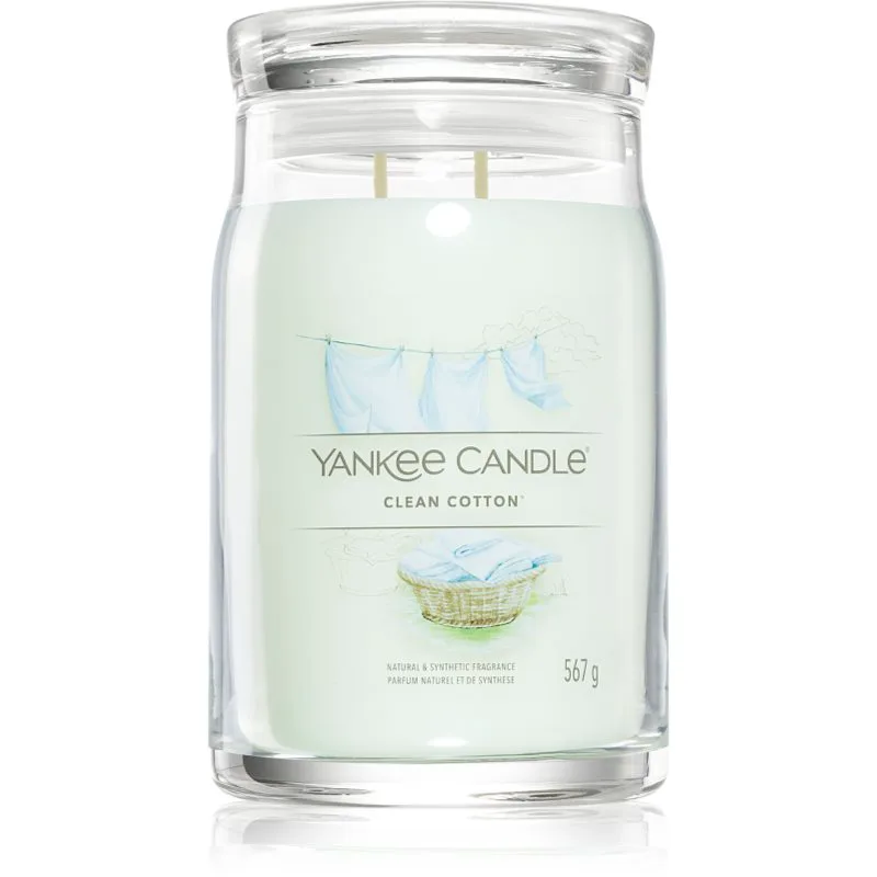 Yankee Candle Clean Cotton αρωματικό κερί Signature 567 γρ