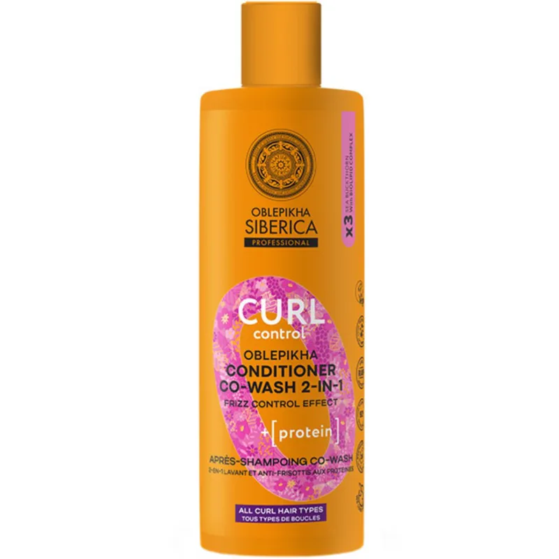 Oblepikha Siberica Professional Curl Co-Wash 2-In-1 with Biolipid Complex & Protein Conditioner Ενυδατική Κρέμα Μαλλιών 2σε1 για Μπούκλες με Πρωτεΐνη Σίτου 400ml