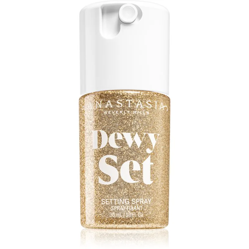 Anastasia Beverly Hills Dewy Set Setting Spray Mini λαμπρυντική mist για το πρόσωπο με άρωμα Coconut & Vanilla 30 ml