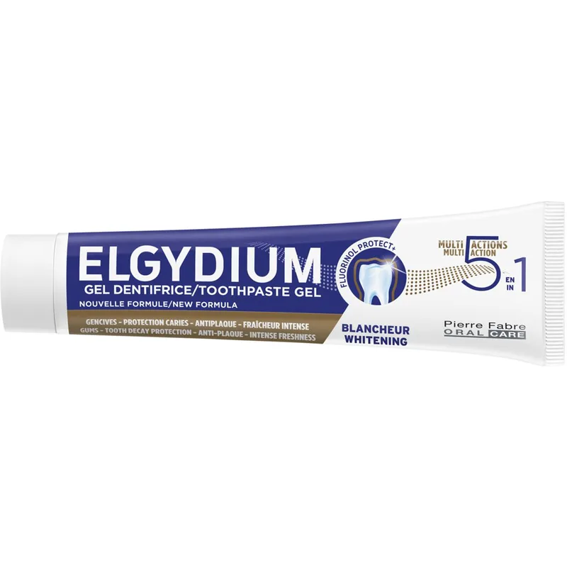 Elgydium Multi-Action 5in1 Whitening Toothpaste Gel Οδοντόκρεμα για Ολοκληρωμένη Προστασία & Λευκότερα Δόντια με Δροσερή Αναπνοή 75ml