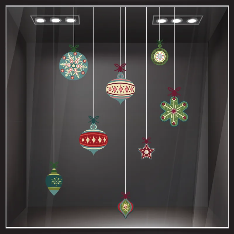 Χριστουγεννιάτικο αυτοκόλλητο XMAS BALLS C1